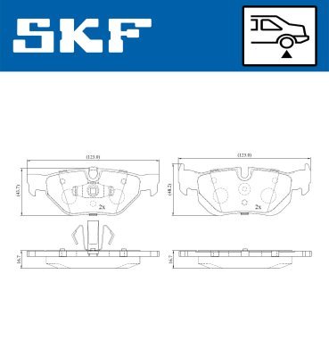 Set placute frana SKF VKBP 90181