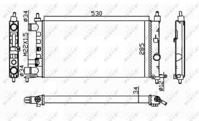 Radiator, racire motor NRF 58155