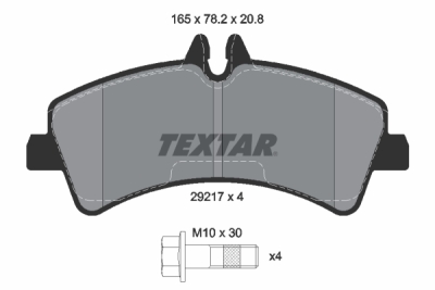 Set placute frana TEXTAR 2921702