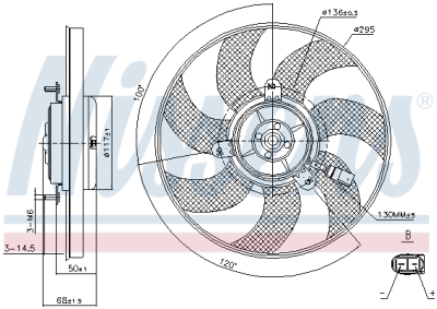 Ventilator, radiator NISSENS 85733