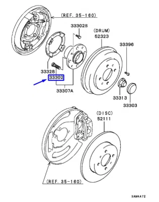 Prezon roata spate ORIGINAL MITSUBISHI MB911495