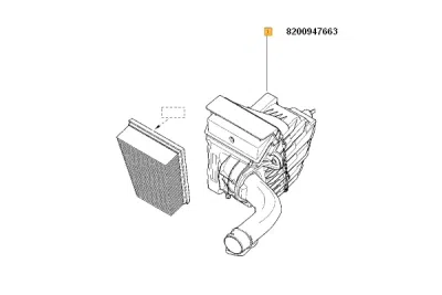 Filtru aer ORIGINAL RENAULT 8200947663