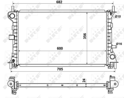 Radiator, racire motor NRF 509638