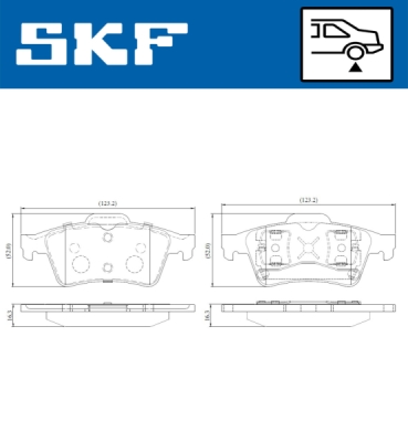 Set placute frana SKF VKBP 90178