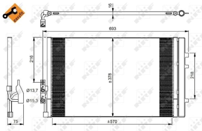 Condensator, climatizare NRF 350036