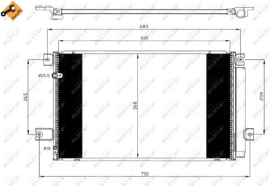Condensator, climatizare NRF 35628