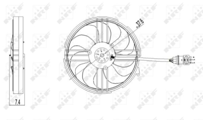 Ventilator, radiator NRF 47409