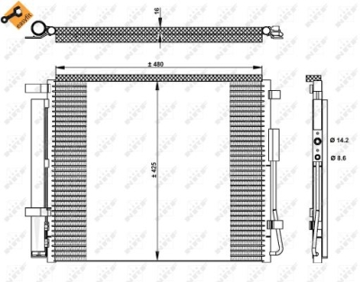 Condensator, climatizare NRF 350333