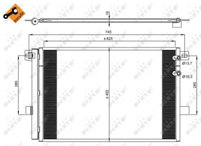 Condensator, climatizare NRF 350041