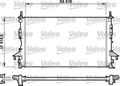 Radiator, racire motor VALEO 732827