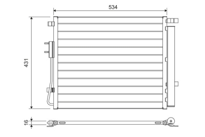 Condensator, climatizare VALEO 814459