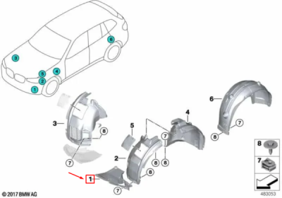 Spoiler carenaj aripa fata stanga [spre fata] GBG 153200827
