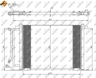 Condensator, climatizare NRF 35250