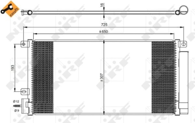 Condensator, climatizare NRF 350067