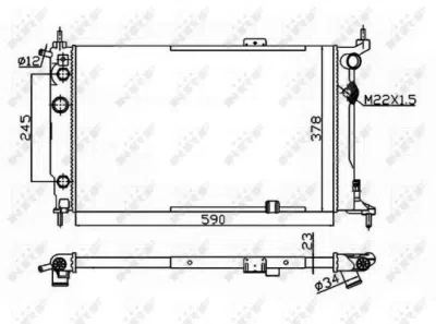 Radiator, racire motor NRF 54201