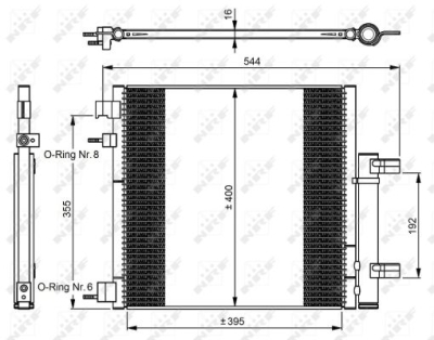 Condensator, climatizare NRF 350048