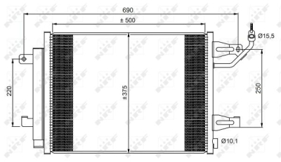 Condensator, climatizare NRF 350073