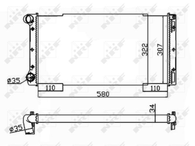 Radiator, racire motor NRF 53229