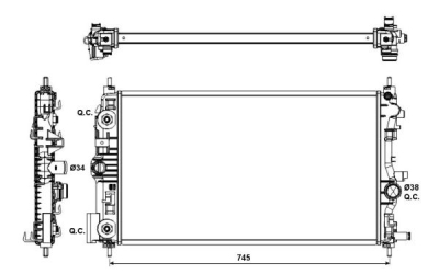 Radiator, racire motor NRF 53143