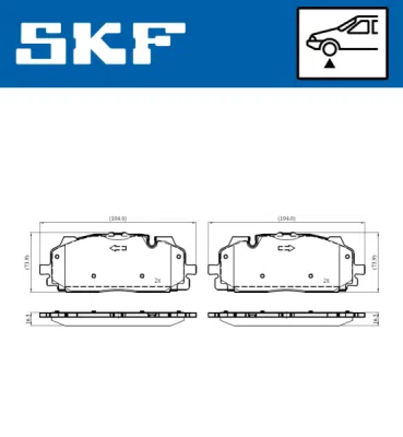Set placute frana SKF VKBP 80360
