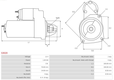 Demaror AS-PL S3020