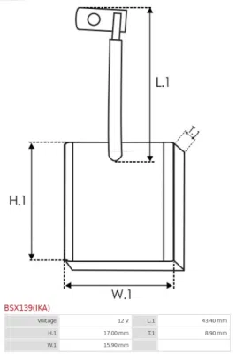 Perie, electromotor AS-PL BSX139(IKA)