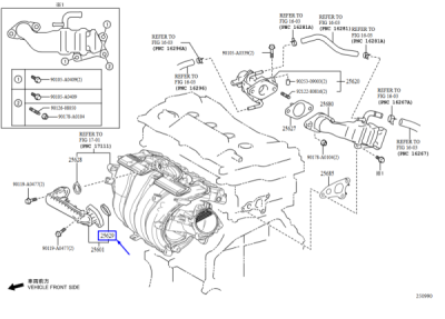 Garnitura conducta EGR ORIGINAL TOYOTA 2562925010