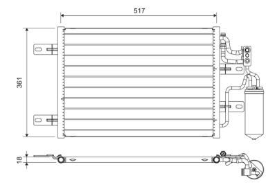 Condensator, climatizare VALEO 814014