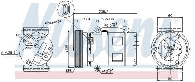 Compresor, climatizare NISSENS 89072