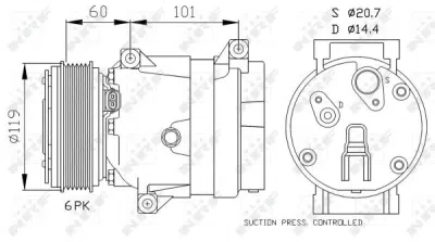 Compresor, climatizare NRF 32102