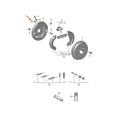 Surub cilindru M6X9 ORIGINAL VW GROUP N90818302