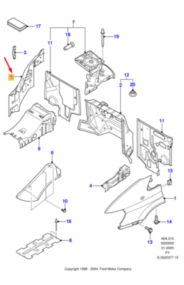 Contra-aripa dreapta fata ORIGINAL FORD 4147430