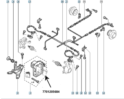 Pompa ABS ORIGINAL RENAULT 7701205684