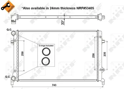 Radiator, racire motor NRF 56153