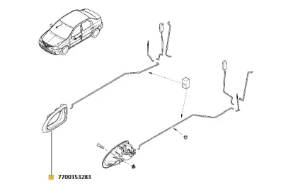 Mâner usa, echipare interioara ORIGINAL RENAULT 7700 353 283