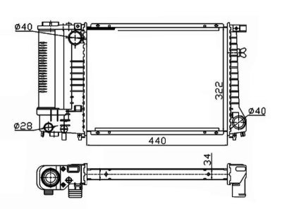 Radiator, racire motor NRF 53426A