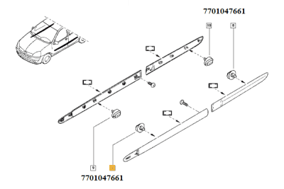 Agrafa ORIGINAL RENAULT 7701047661