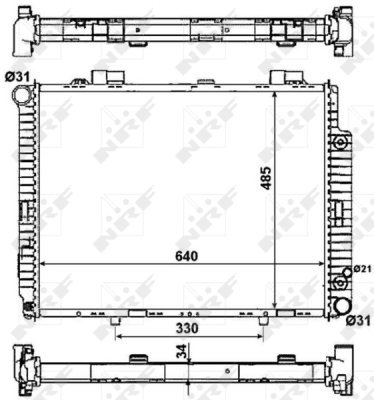 Radiator, racire motor NRF 58159
