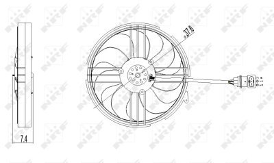 Ventilator, radiator NRF 47409
