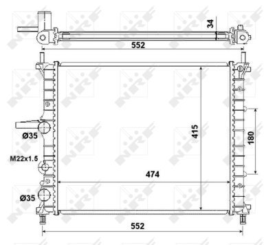 Radiator, racire motor NRF 53227