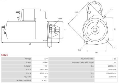 Demaror AS-PL S0121