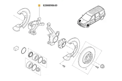 Portfuzeta dr fata 260X22 ORIGINAL RENAULT 8200898649