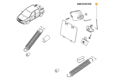 Tija comanda deschidere log ORIGINAL RENAULT 6001549356