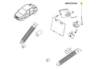 Tija comanda deschidere log ORIGINAL RENAULT 6001549356
