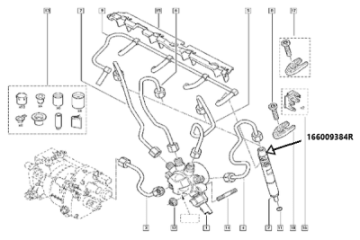 Injector ORIGINAL RENAULT 1660 093 84R
