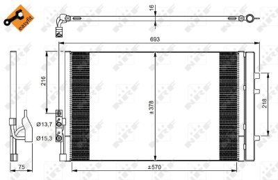 Condensator, climatizare NRF 350036
