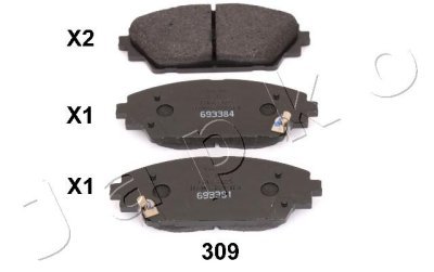 Set placute frana JAPKO 50309