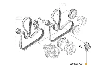 Intinzator curea, curea distributie ORIGINAL RENAULT 11 75 027 81R