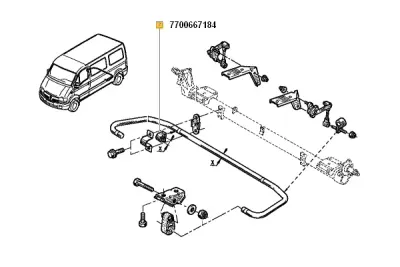 Bucsa, bara stabilizatoare ORIGINAL RENAULT 7700667184