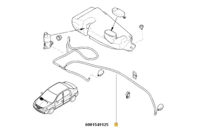 Tub spalator parte pasager log ORIGINAL RENAULT 6001549125